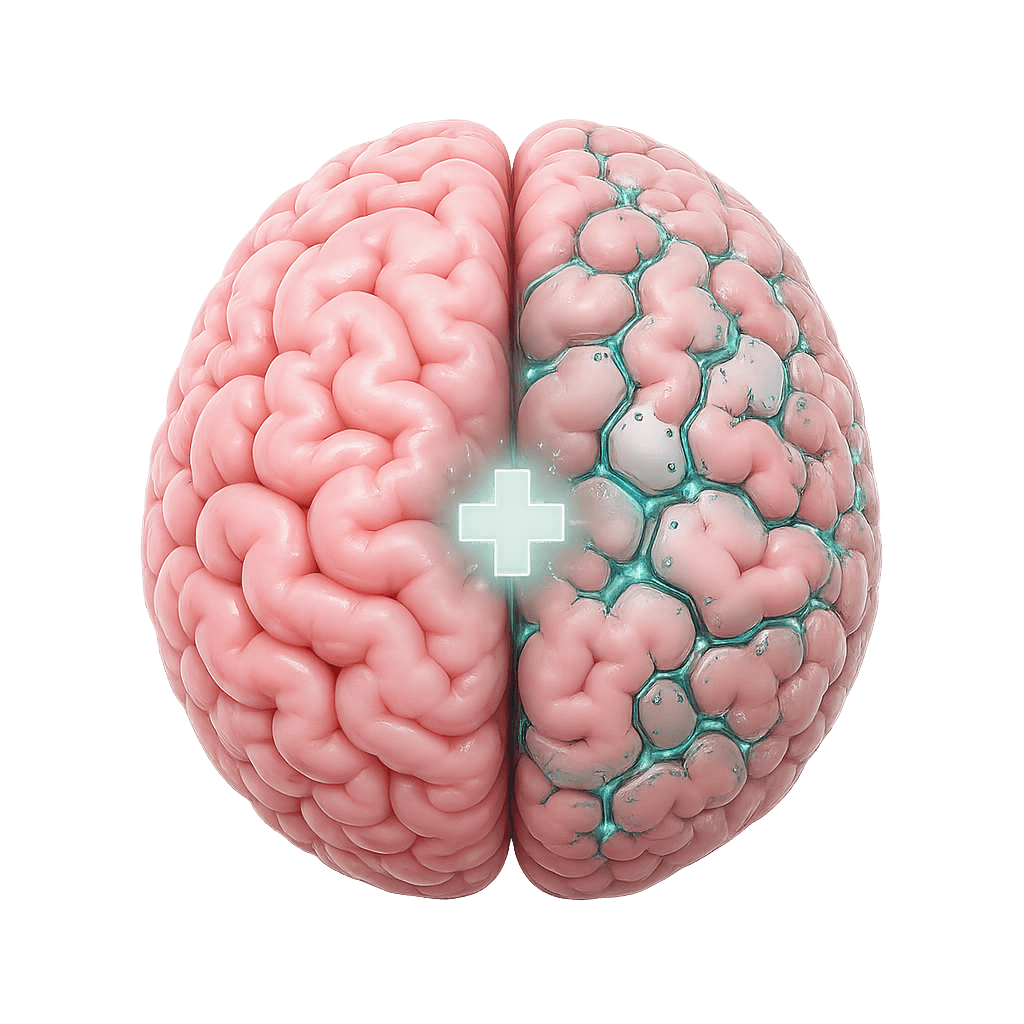 Stylized brain illustration